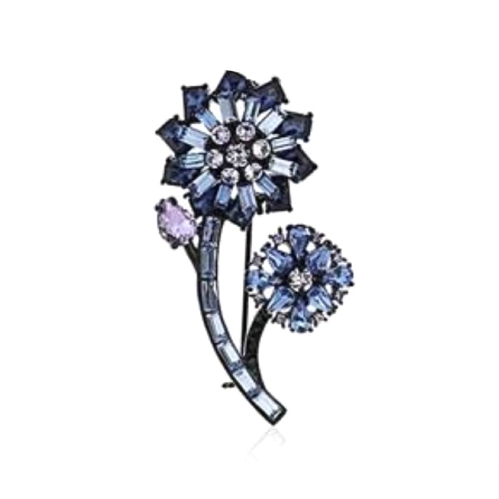$148 Kate Spade trellis blooms brooch / Pin Small blue